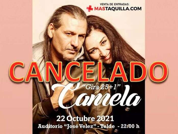 Cartel anunciando la cancelación del concierto/TA.